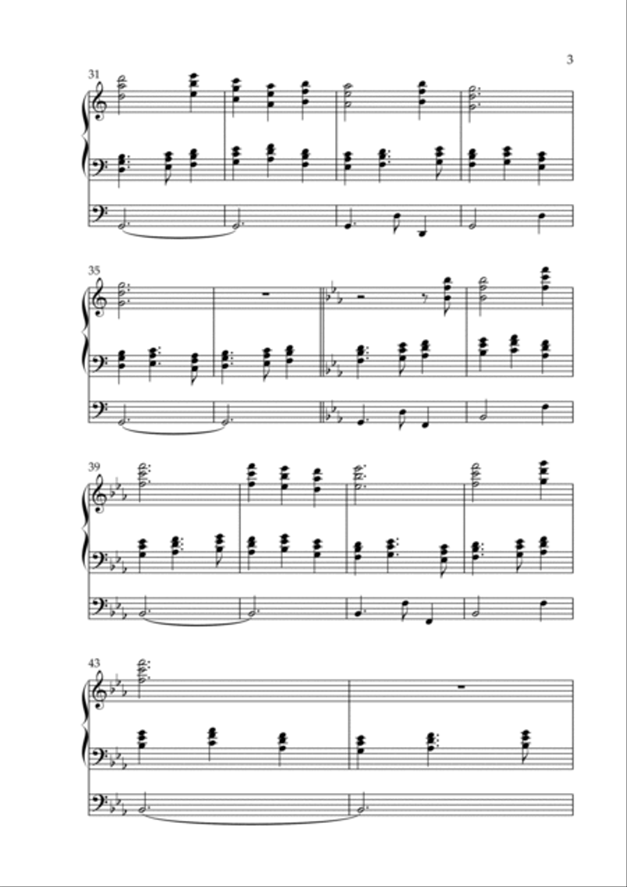 Hosanna filio David, Op. 250 (Organ Solo) by Vidas Pinkevicius Organ Solo scores gallery preview page 3