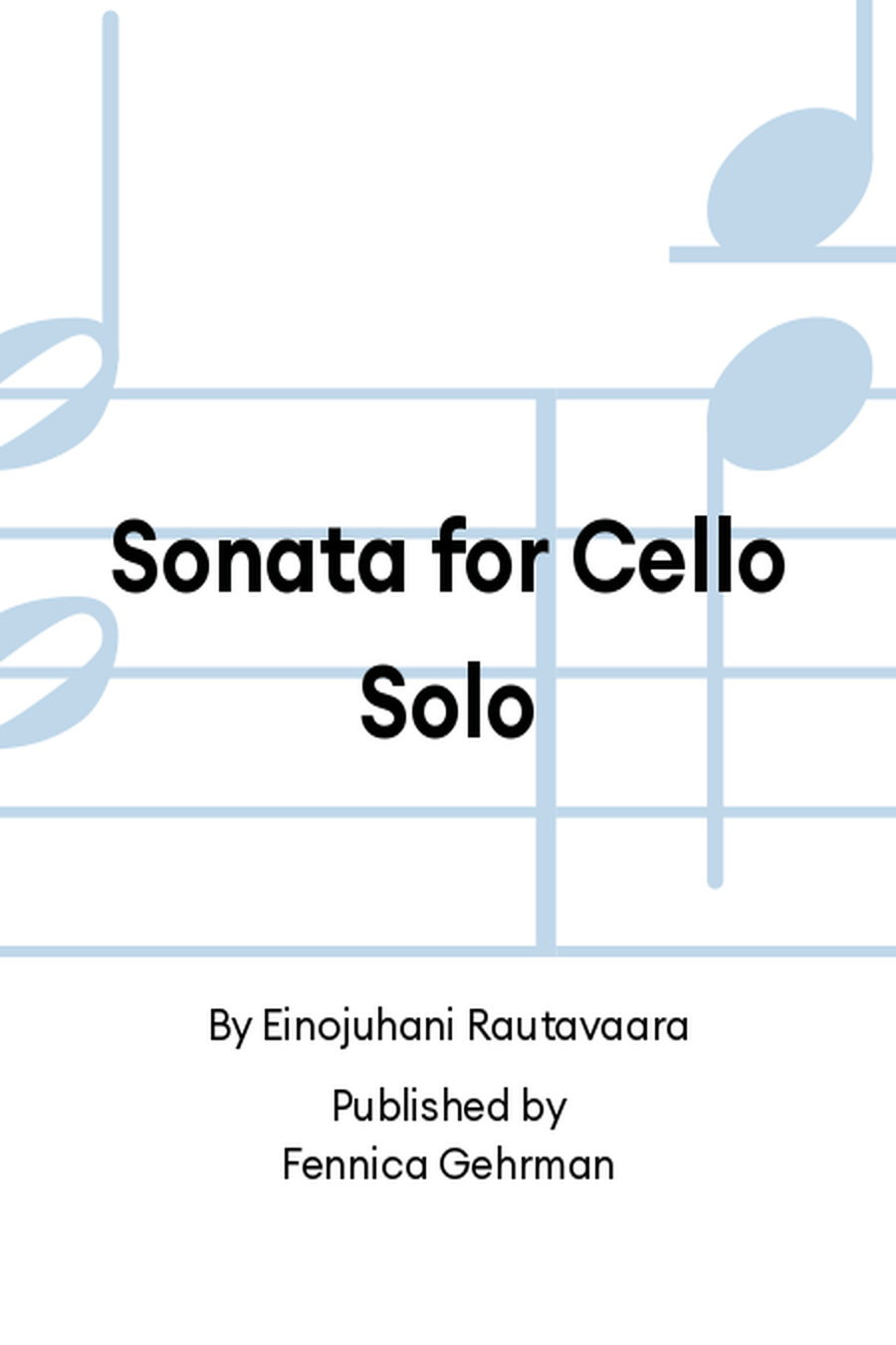 Sonata for Cello Solo Cello Solo scores gallery preview page 1
