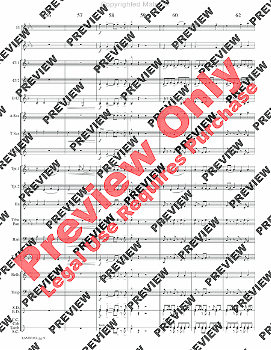 Landfall Landfall Concert Band scores gallery preview page 12