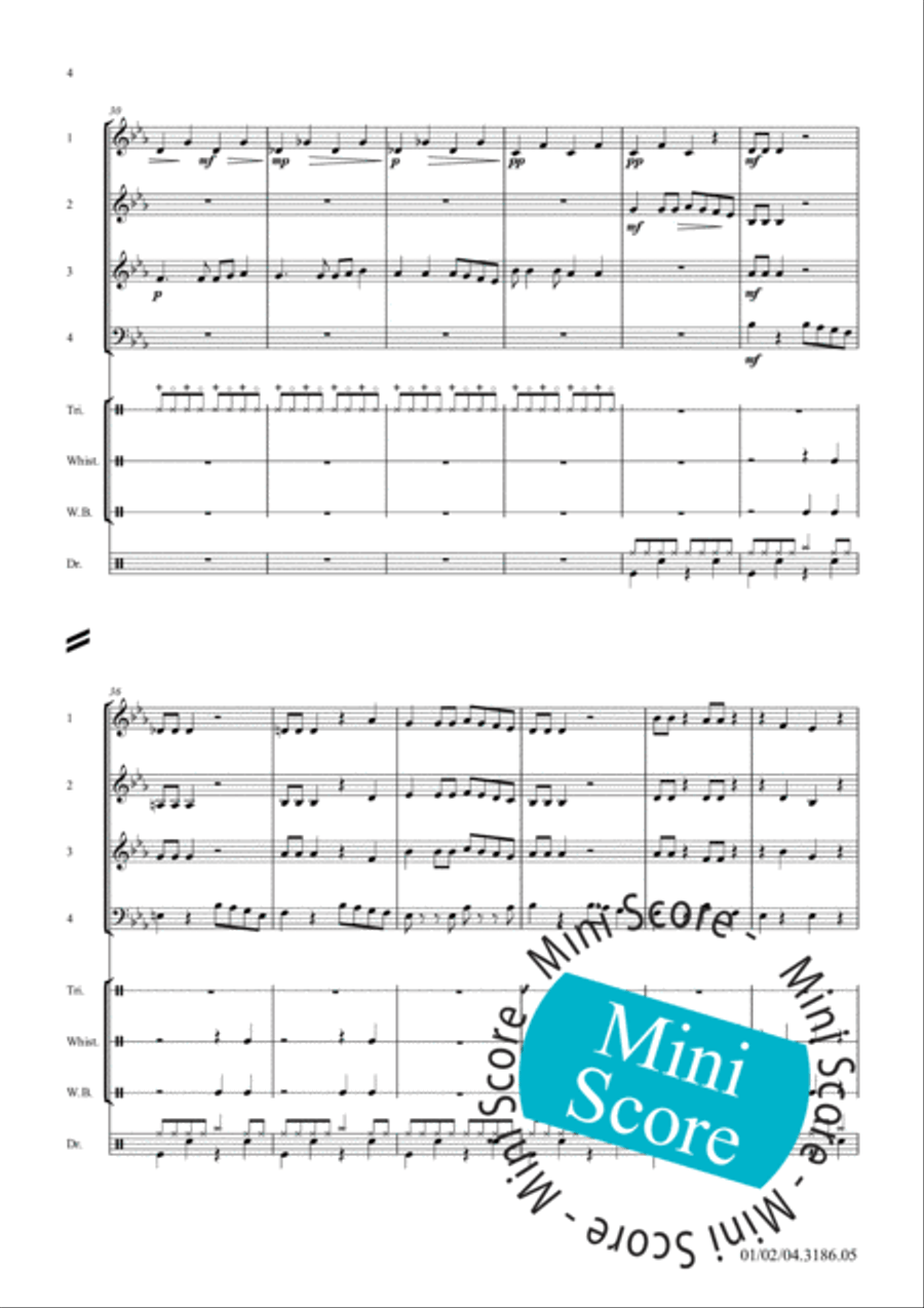 Ballad of the Big City Concert Band scores gallery preview page 10