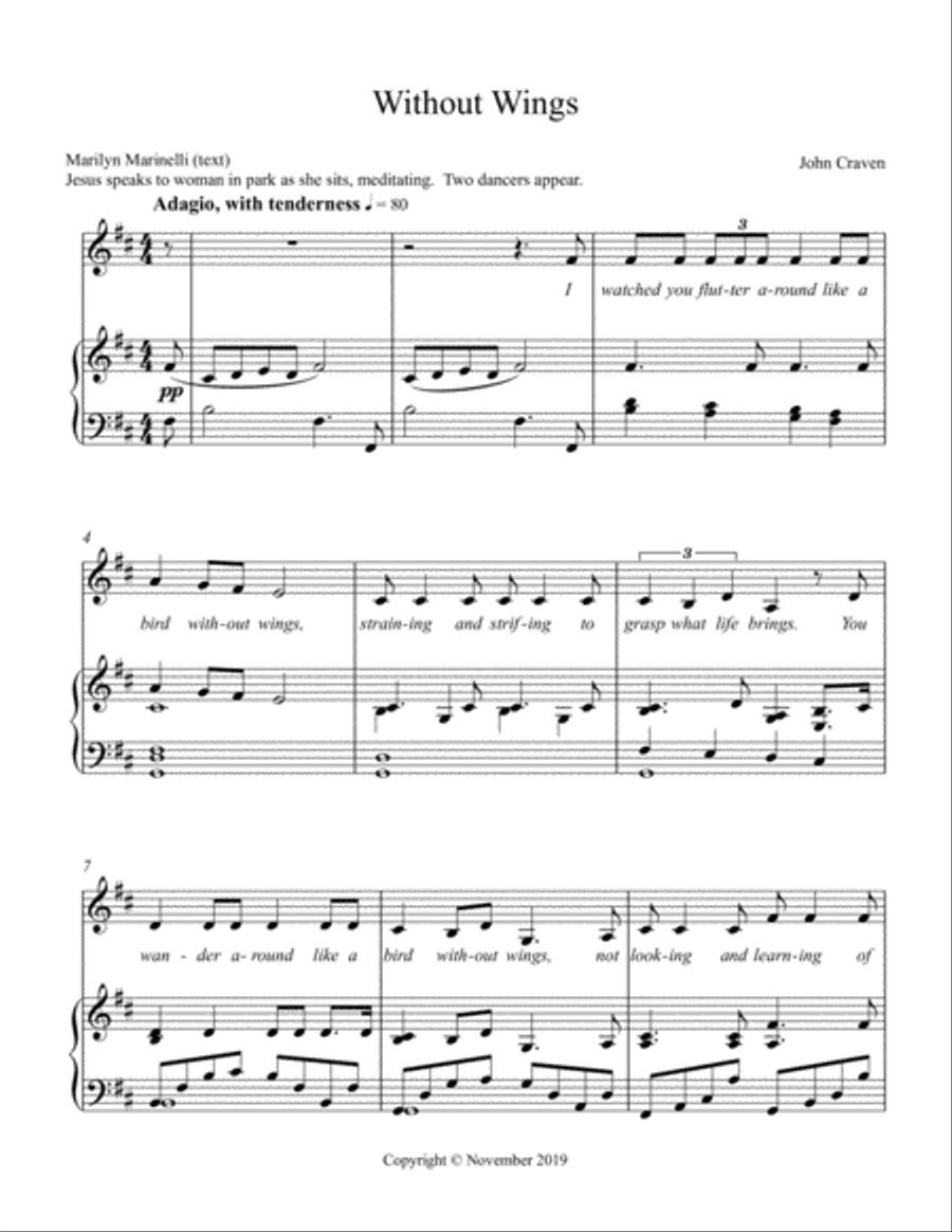 Without Wings Without Wings Alto Voice scores gallery preview page 2