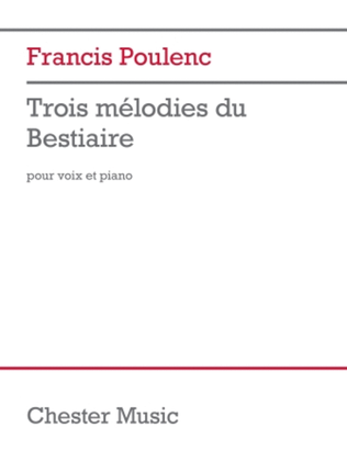 Book cover for Trois Melodies du Bestiaire