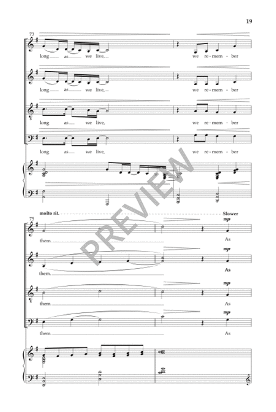 We Remember Them (SATB) We Remember Them (SATB) 4-Part scores gallery preview page 20
