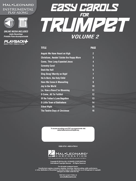 Easy Carols for Trumpet, Vol. 2 image number null