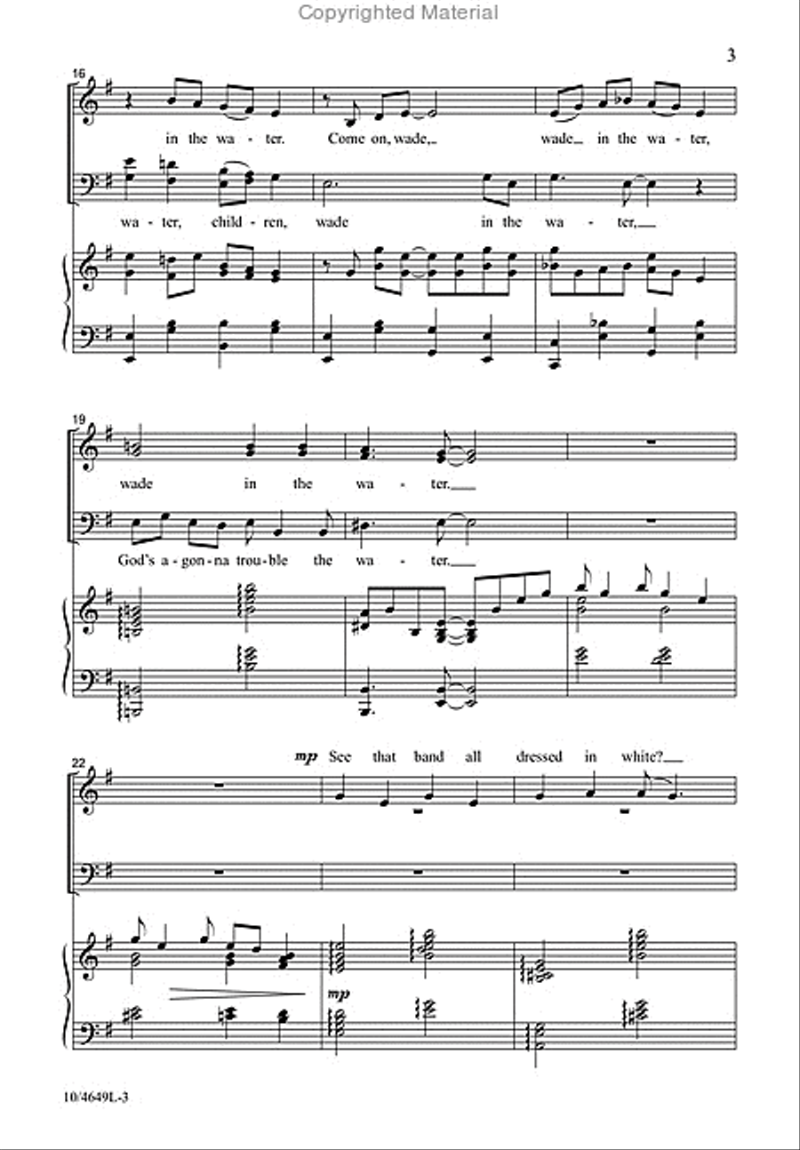 Wade in the Water Wade in the Water 4-Part scores gallery preview page 4