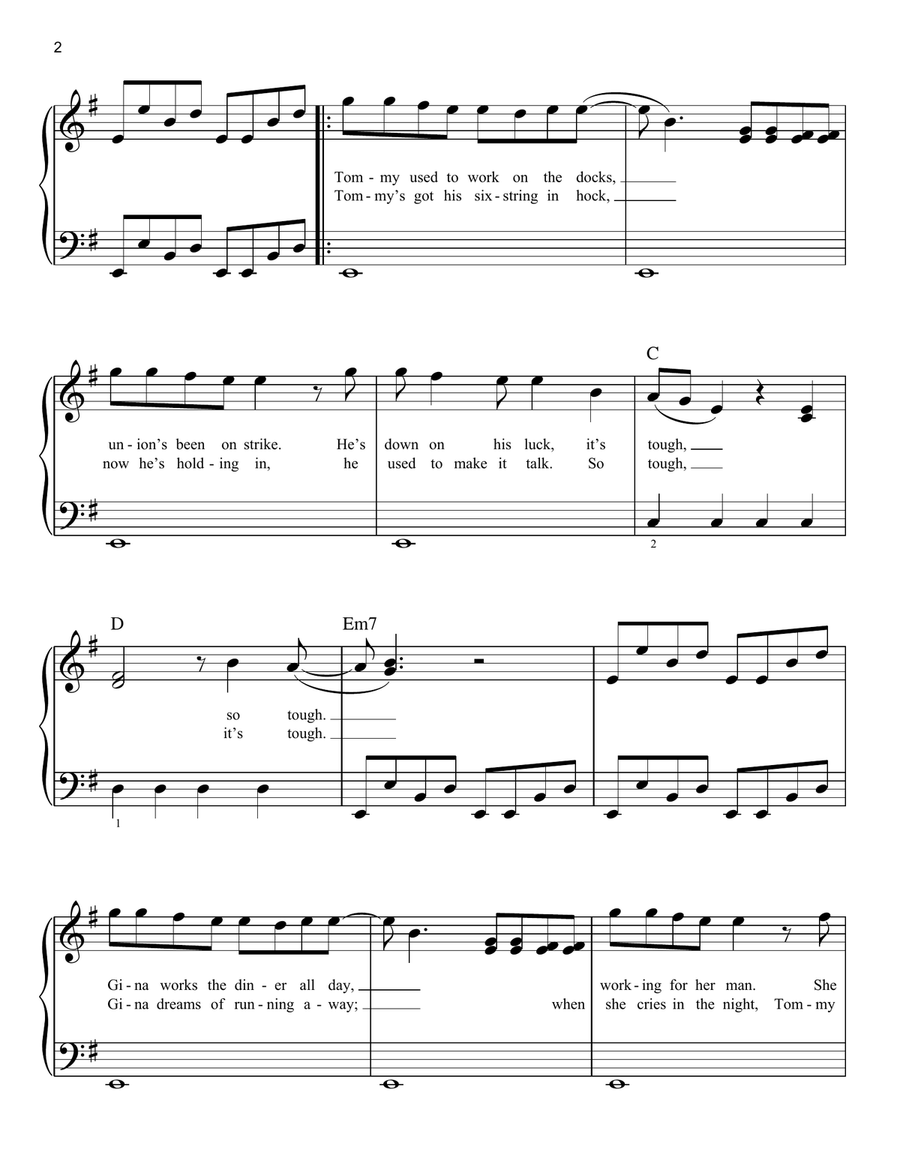 Livin' On A Prayer Livin' On A Prayer Easy Piano scores gallery preview page 2