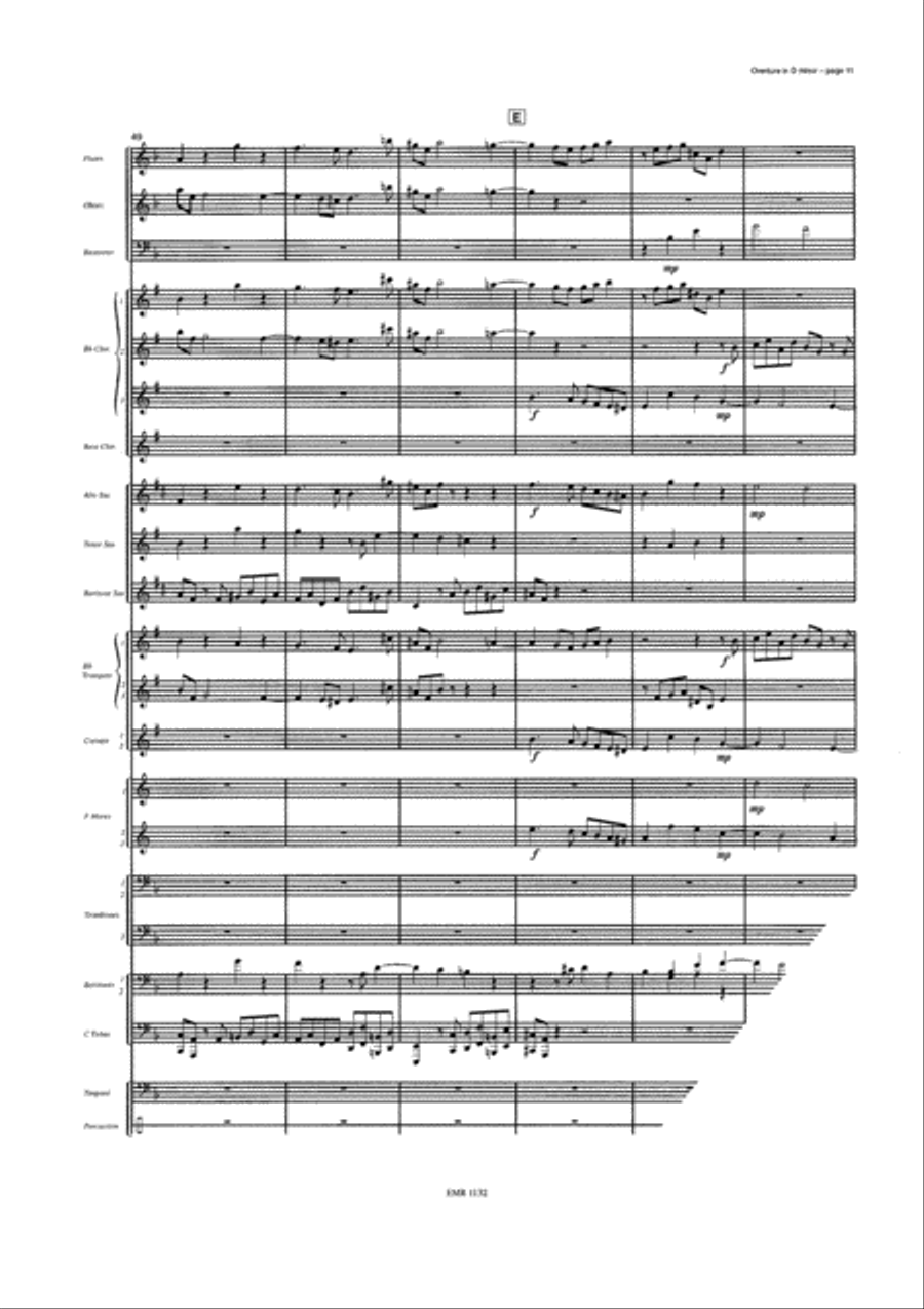 Overture in D minor Concert Band scores gallery preview page 12