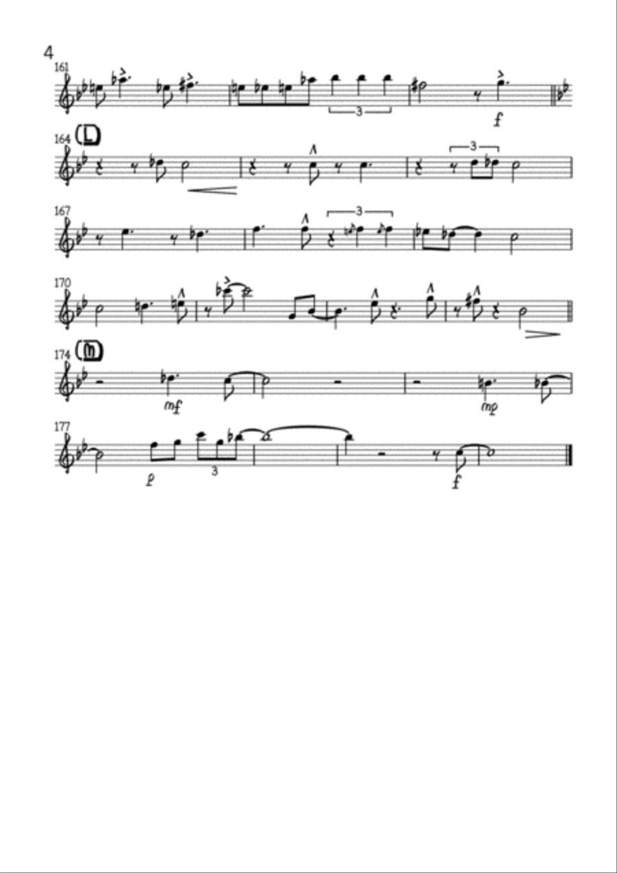 KELLYS BLUES ORIGINAL BIG BAND Jazz Ensemble scores gallery preview page 5
