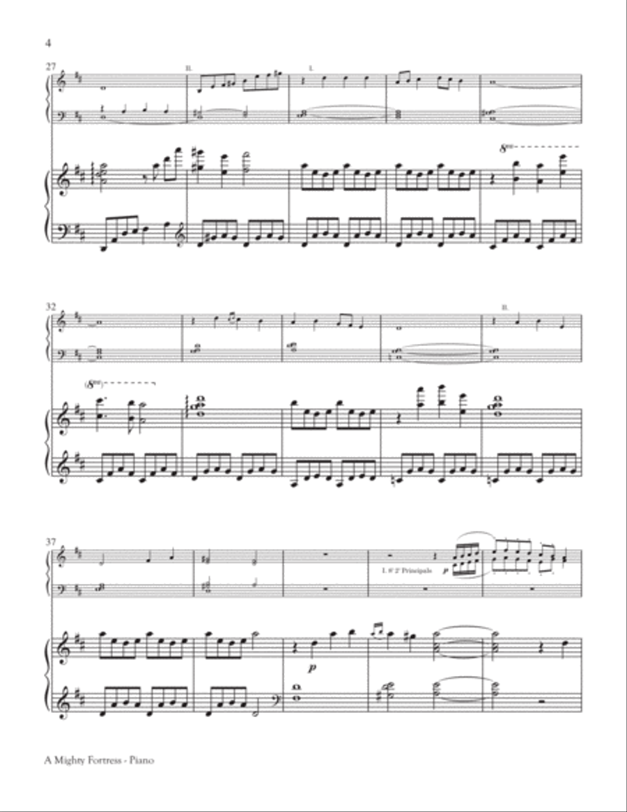 A Mighty Fortress Is Our God 4-Part scores gallery preview page 4