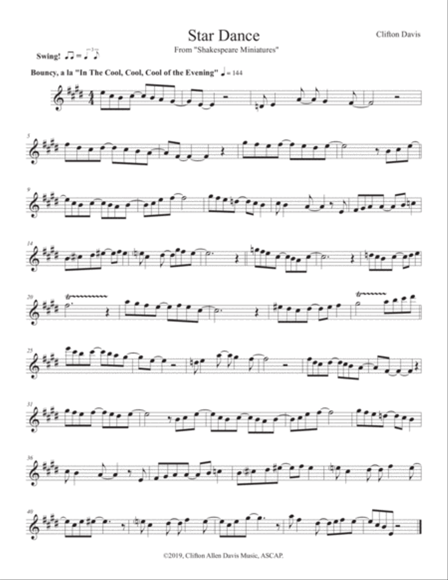 Shakespeare Miniatures (for Bb Clarinet and Piano) B-Flat Clarinet scores gallery preview page 5
