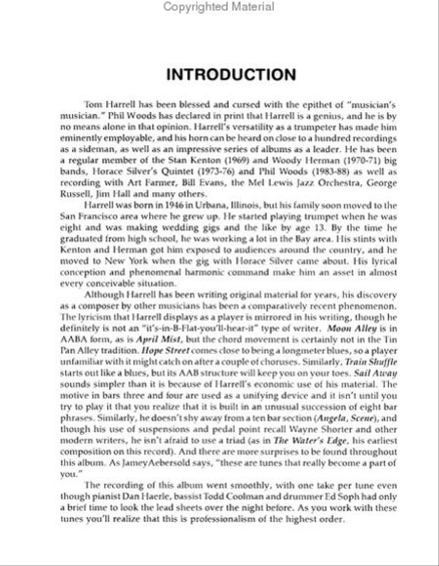 Volume 63 - Tom Harrell B-Flat Trumpet scores gallery preview page 3