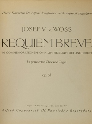 Book cover for Requiem breve
