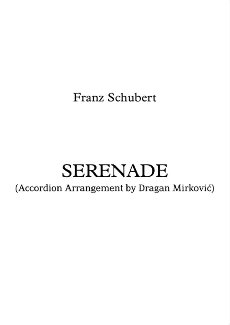 Schubert Serenade, for Accordion image number null