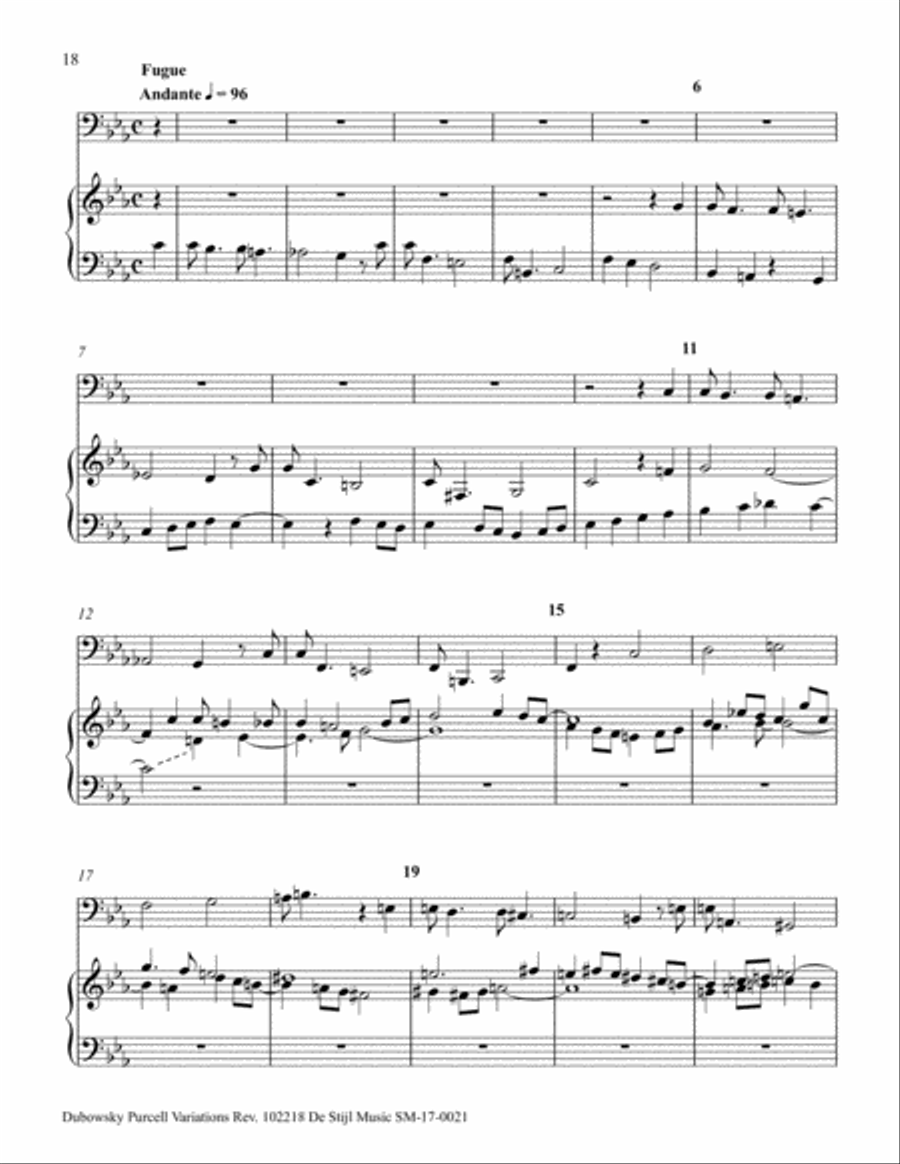 Variations and Fugue on a Theme by Henry Purcell for Tuba and Piano Tuba scores gallery preview page 4
