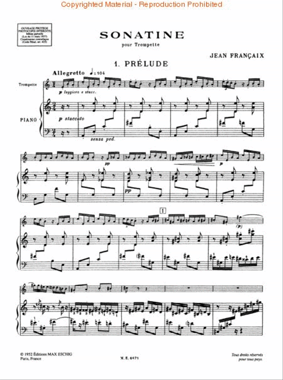 Sonatina Trumpet Solo scores gallery preview page 2