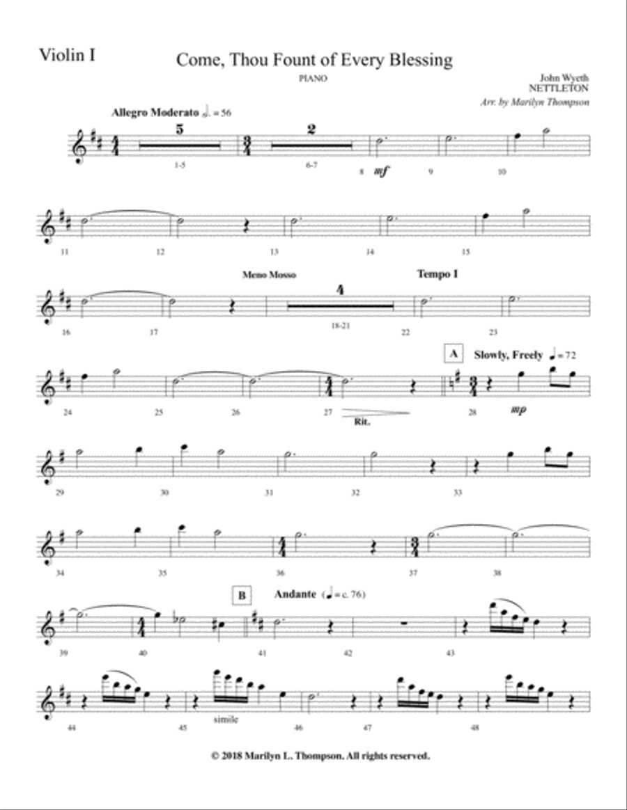 Come Thou Fount of Every Blessing--Score and Parts.pdf Full Orchestra scores gallery preview page 4