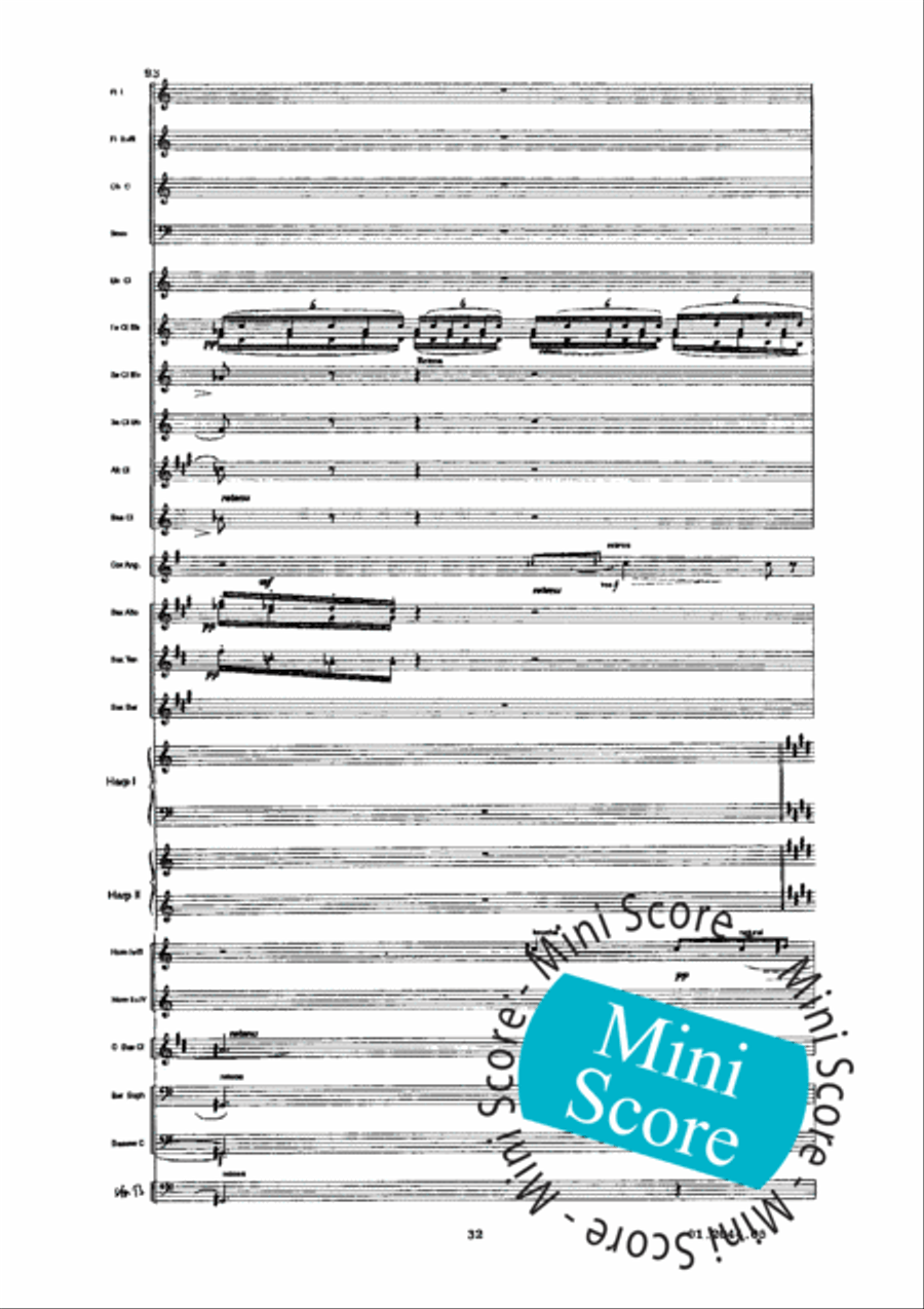 Prelude a L'Apres-Midi D'un Faune Concert Band scores gallery preview page 36