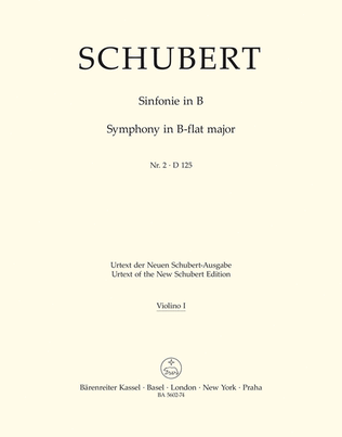 Book cover for Symphony, No. 2 B flat major D 125