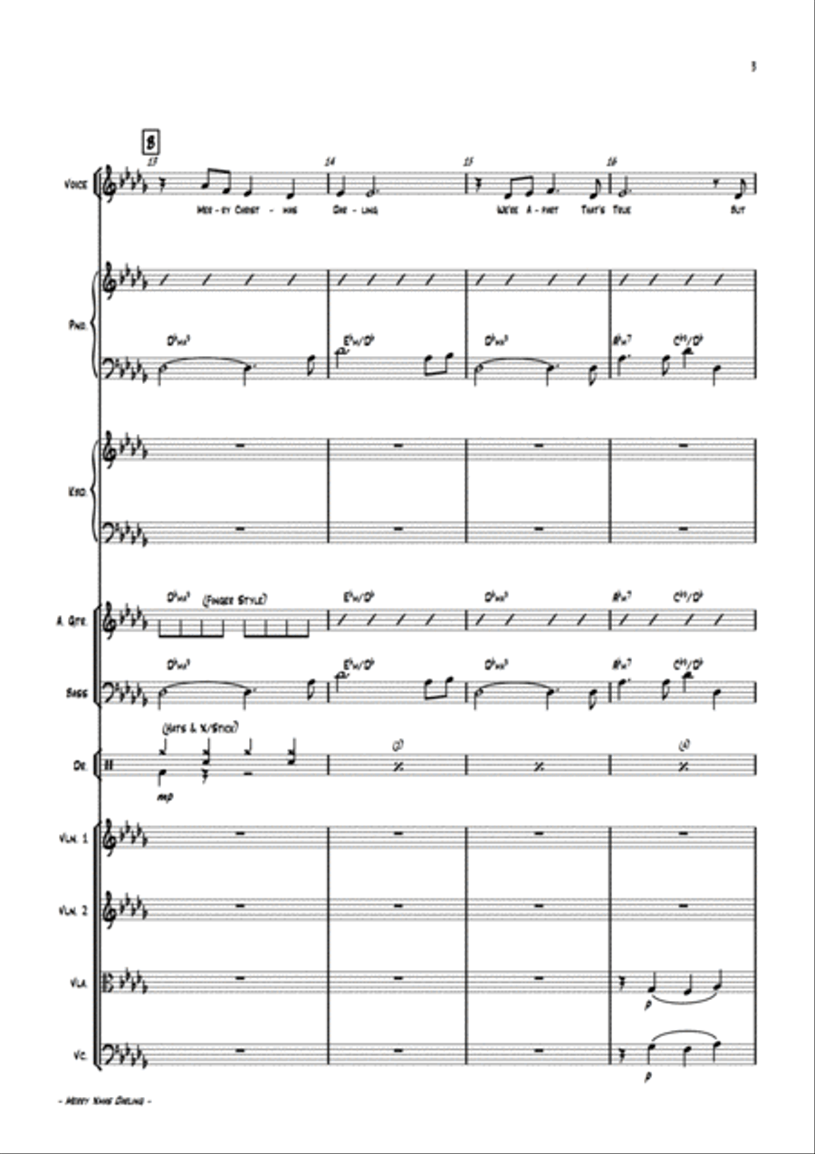 Merry Christmas, Darling Merry Christmas, Darling Chamber Orchestra scores gallery preview page 6