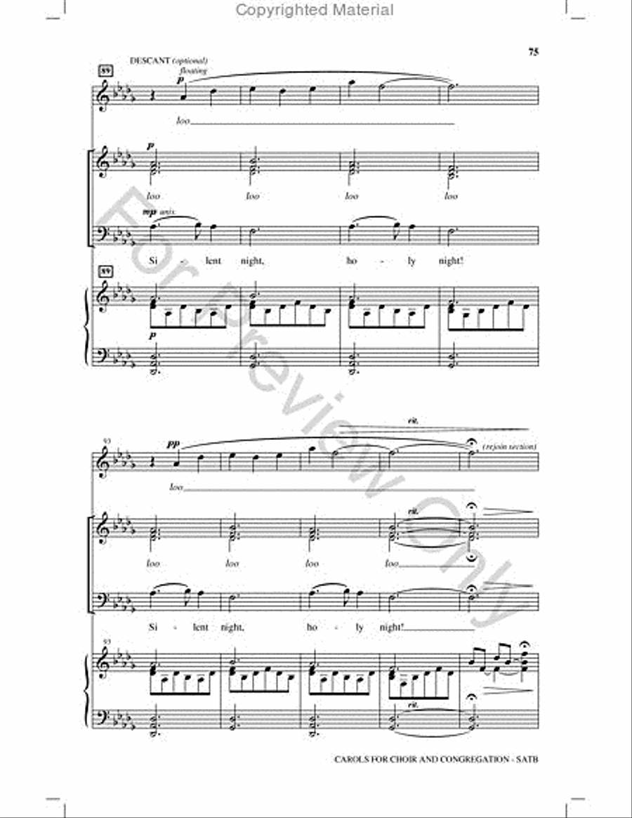 Carols for Choir and Congregation Choir scores gallery preview page 74