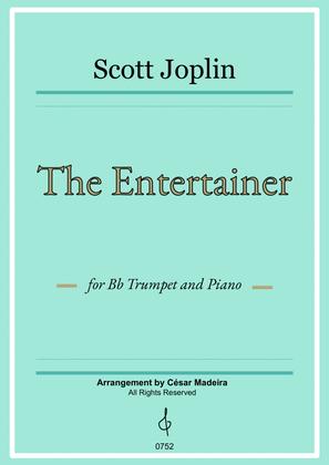 Book cover for The Entertainer by Joplin - Bb Trumpet and Piano (Full Score and Parts)
