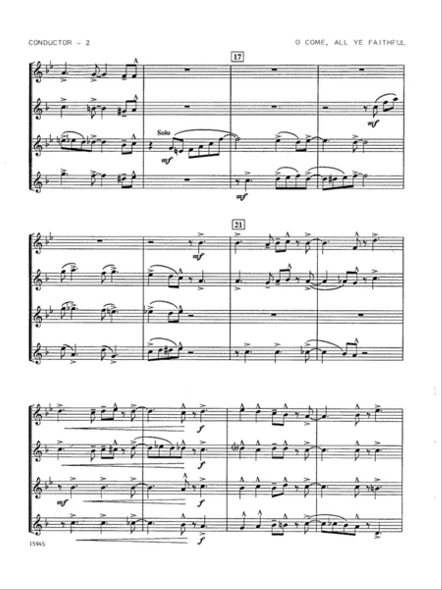 Christmas Jazz Favorites #1 Saxophone Quartet scores gallery preview page 3