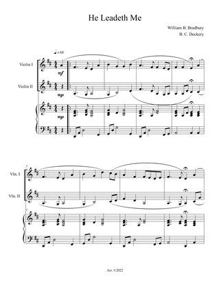 He Leadeth Me (Violin Duet with Piano Accompaniment)