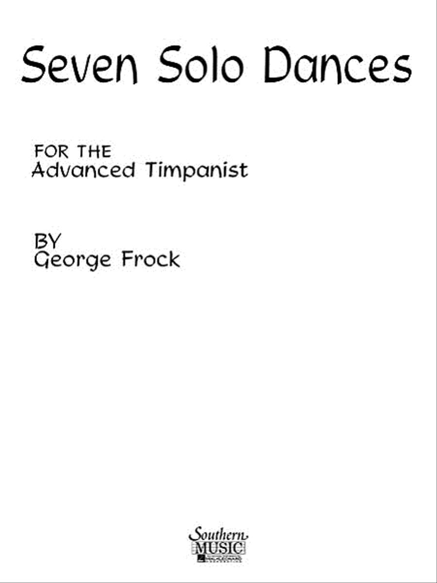 Seven Solo Dances for the Advanced Timpanist Percussion scores gallery preview page 1