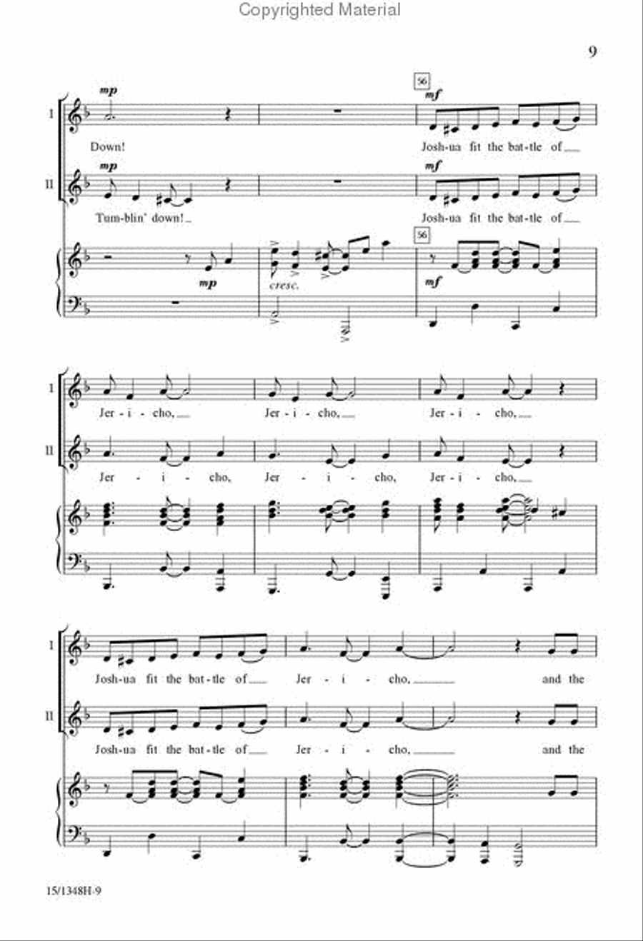 Joshua Fit the Battle of Jericho 2-Part scores gallery preview page 8