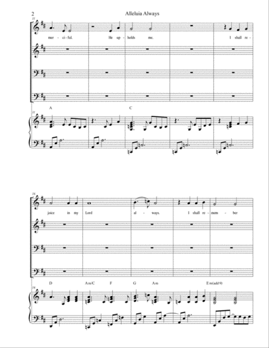 Alleluia Always 4-Part scores gallery preview page 3