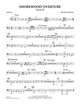 Shorewood Overture (for Multi-level Combined Bands) - Timpani (Level 3)