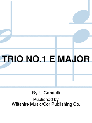 Book cover for TRIO NO.1 E MAJOR