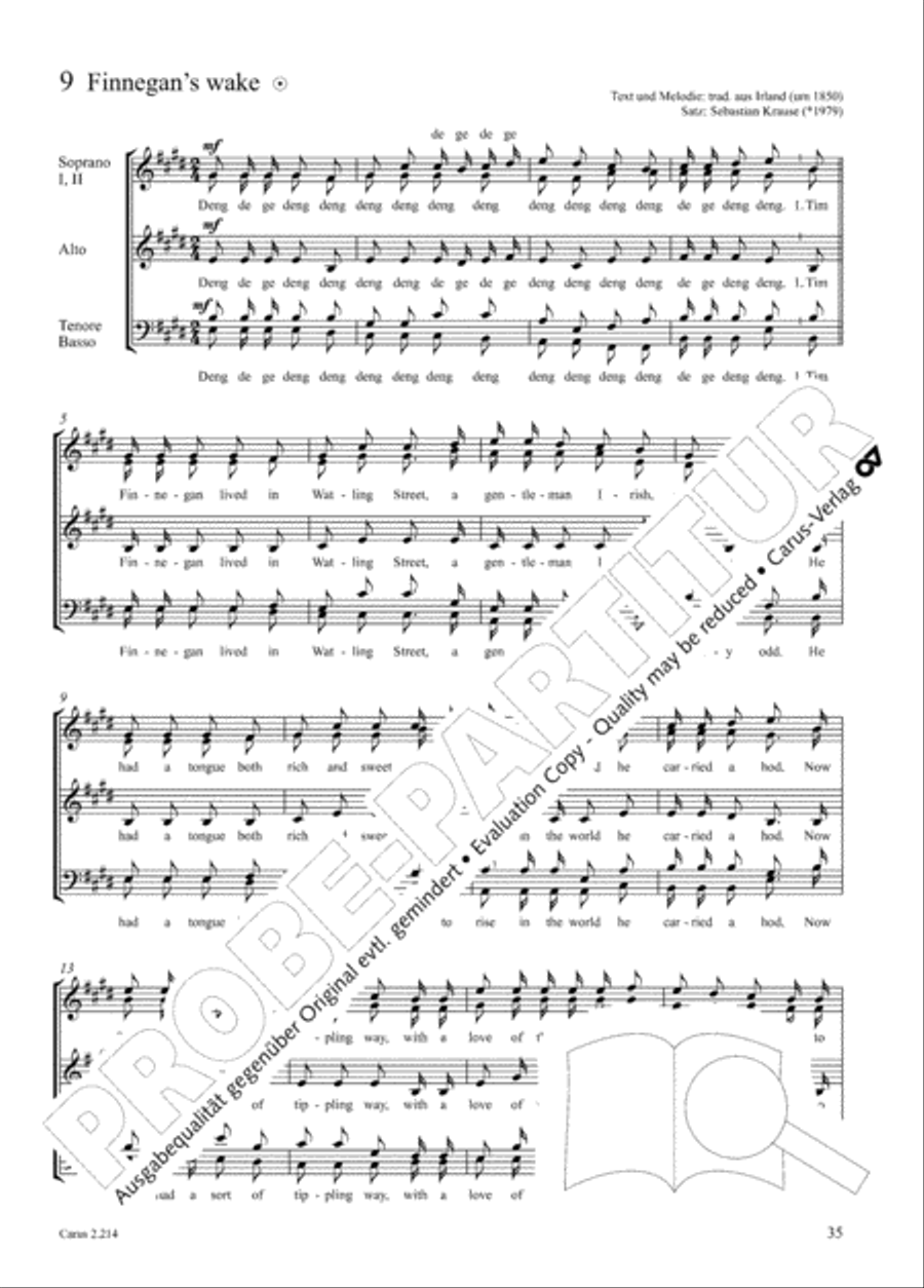 Choral Collection Folk Songs Choir scores gallery preview page 16