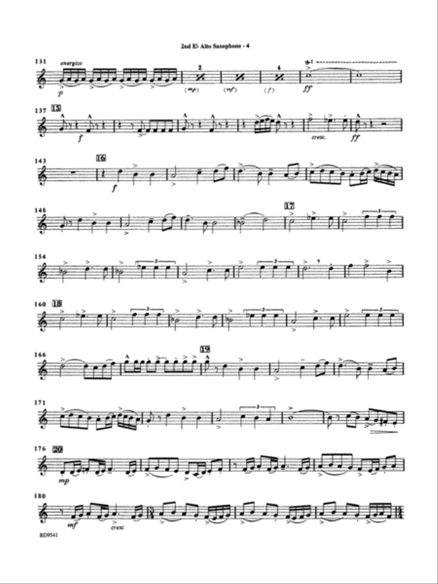 Alvamar Overture: 2nd E-flat Alto Saxophone Concert Band scores gallery preview page 4