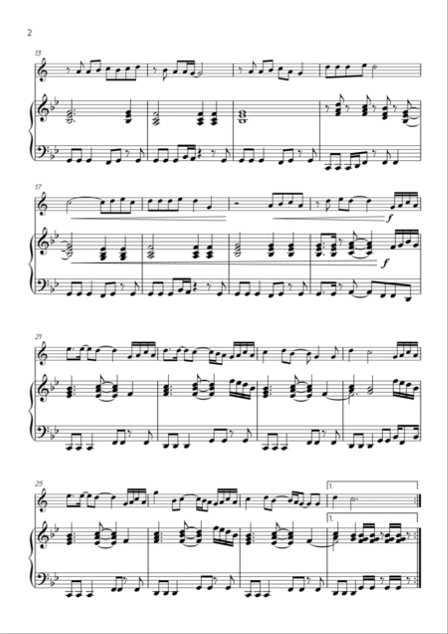 Never Gonna Give You Up Tenor Saxophone scores gallery preview page 2