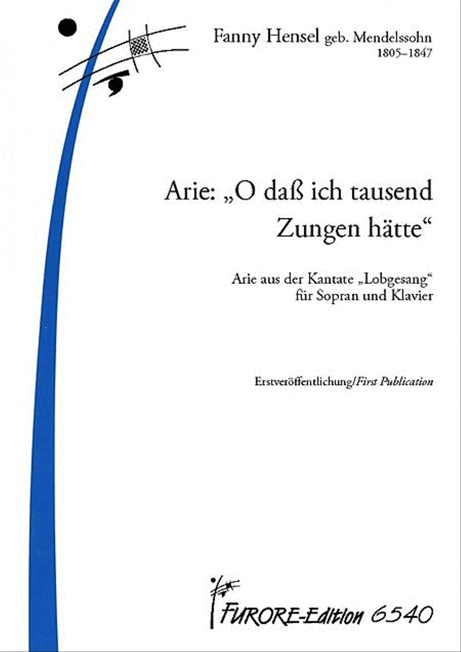 Arie: ,,O dass ich tausend Zungen hatte Voice Solo scores gallery preview page 1