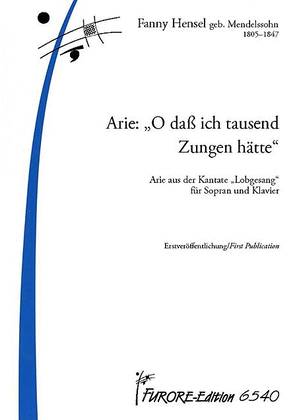 Book cover for Arie: ,,O dass ich tausend Zungen hatte