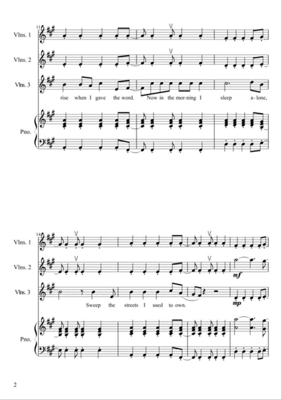 Viva La Vida Violin Solo scores gallery preview page 2