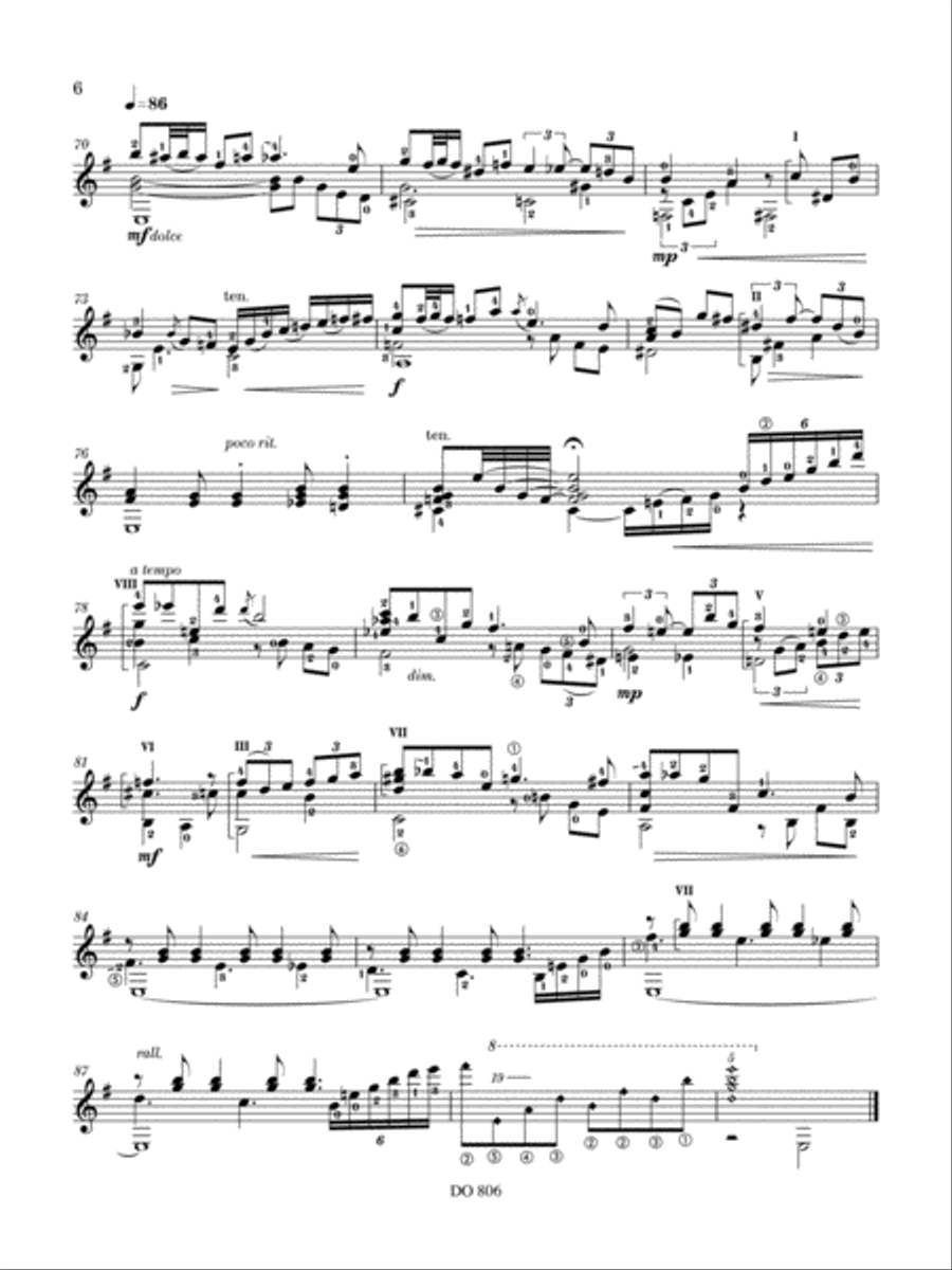 Sandy’s Portrait Sandy’s Portrait Classical Guitar scores gallery preview page 6