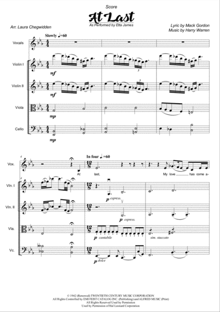At Last String Quartet scores gallery preview page 3