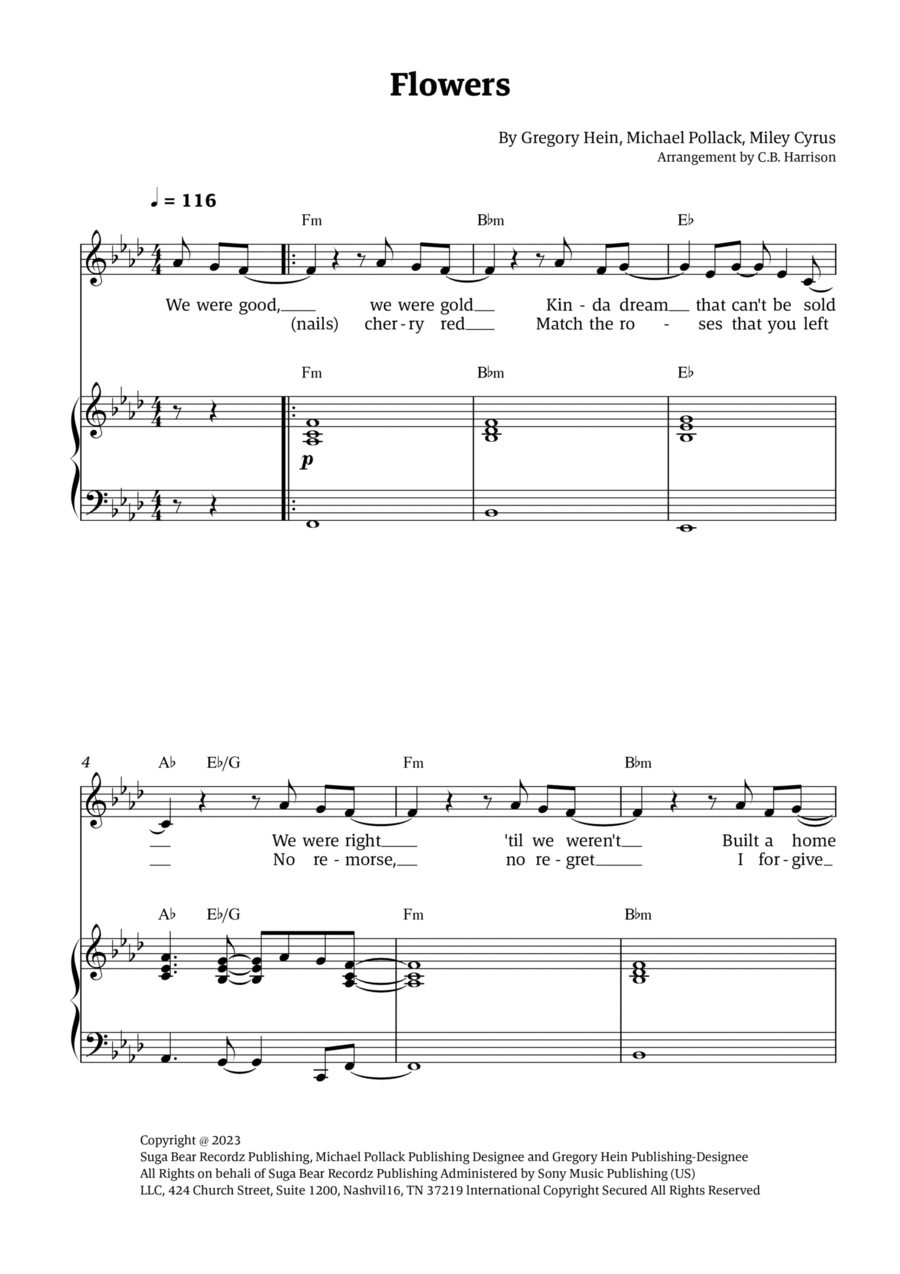 Flowers Voice scores gallery preview page 1
