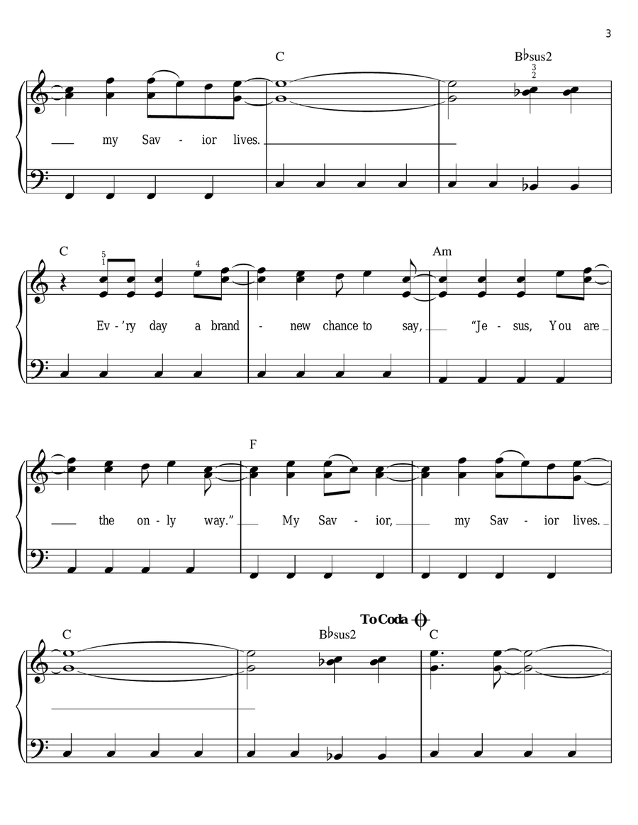 My Savior Lives Voice scores gallery preview page 3