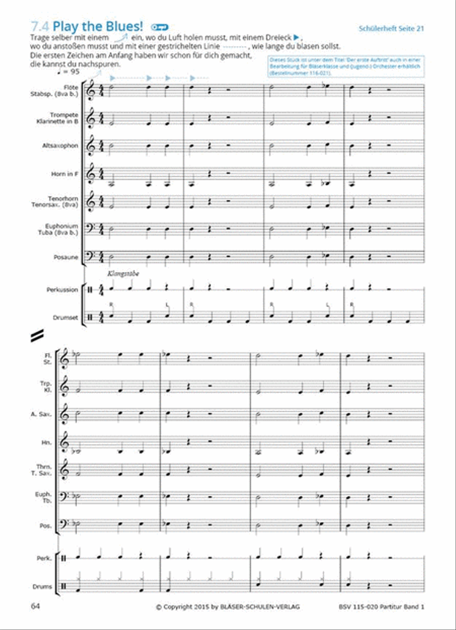 Gemeinsam Lernen & Spielen 1 Partitur Concert Band scores gallery preview page 9