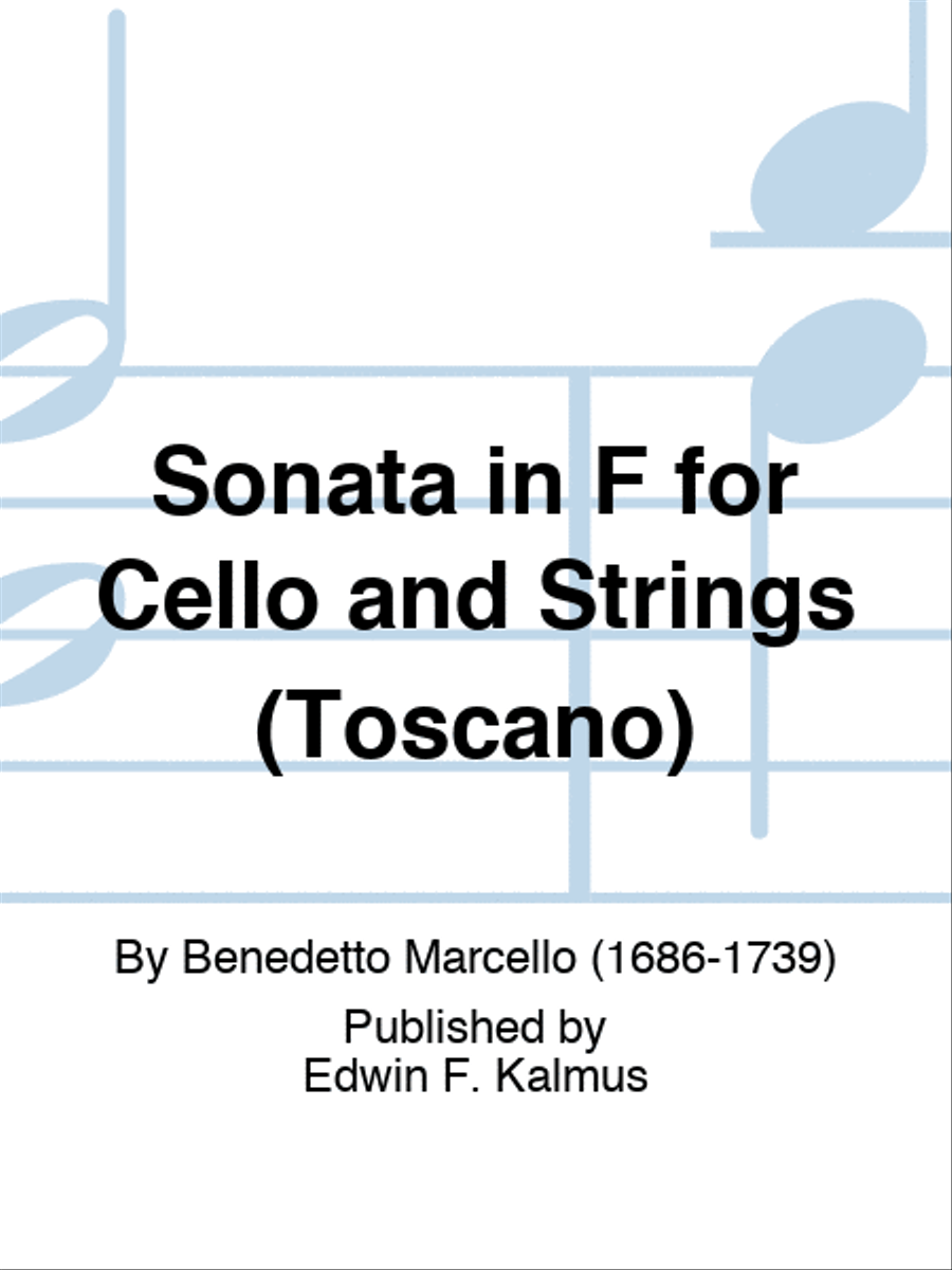 Sonata in F for Cello and Strings (Toscano) Cello Solo scores gallery preview page 1