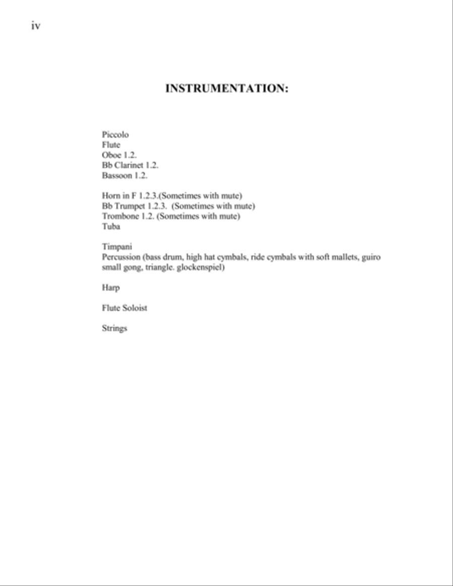 Flute Concerto The Hummingbird Piano Reduction and Flute Part Flute Solo scores gallery preview page 4
