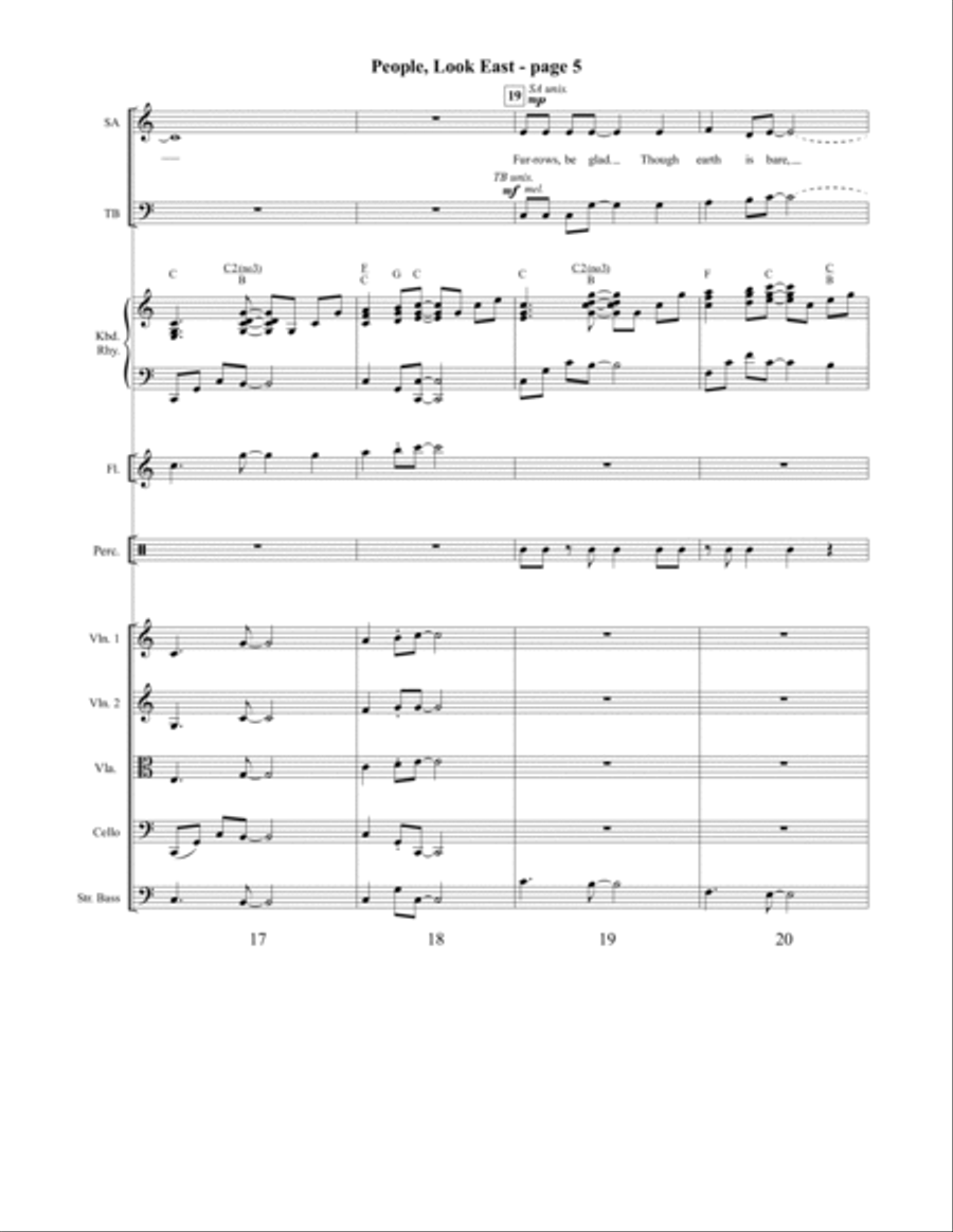 People, Look East Orchestration (Digital) 4-Part scores gallery preview page 6