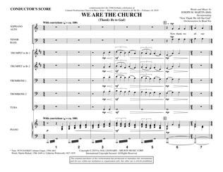 Book cover for We Are the Church (Thanks Be to God) - Full Score