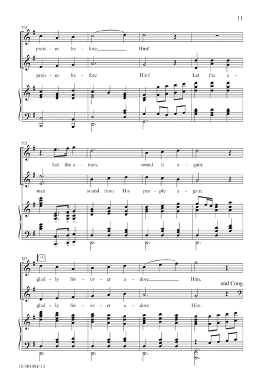 Let the Amen Sound Again! 4-Part scores gallery preview page 11