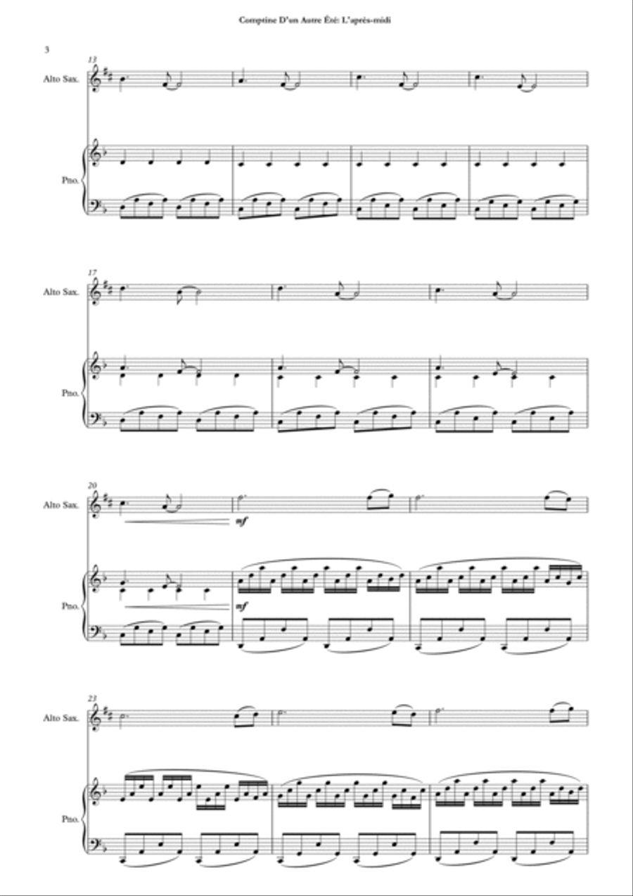 Comptine D'un Autre Été: L'après-Midi Chamber Music scores gallery preview page 5
