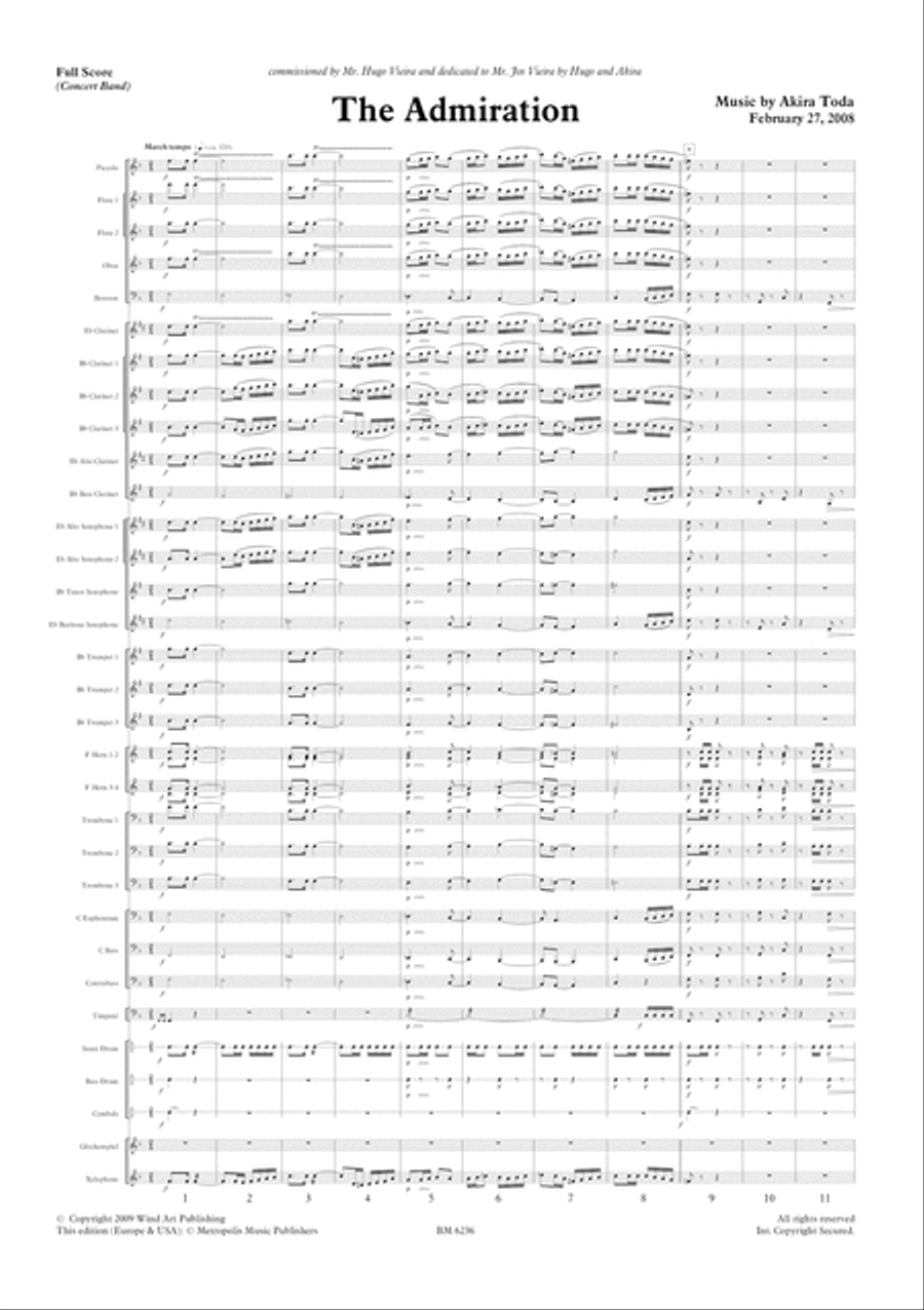 The Admiration for Wind Band The Admiration for Wind Band Concert Band scores gallery preview page 2